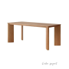 Meja Makan Kayu Jati Solid Desain Modern Minimalis - Gambar 2