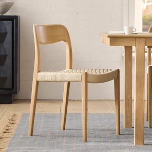 Kursi Makan Kayu Jati Dudukan Rotan Handmade