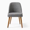 Dining Chair Mid-Century Upholstered - Gambar 4