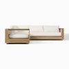 Sofa Sudut L Outdoor Kayu Jati Solid Minimalis - Gambar 11