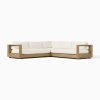 Sofa Sudut L Outdoor Kayu Jati Solid Minimalis - Gambar 12