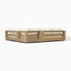 Sofa Sudut L Outdoor Kayu Jati Solid Minimalis - Gambar 10