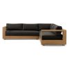 Sofa Sudut L Outdoor Kayu Jati Solid Minimalis - Gambar 4