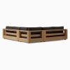 Sofa Sudut L Outdoor Kayu Jati Solid Minimalis - Gambar 5