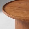 Meja Kopi Bulat (Round Coffee Table) – Kayu Jati Solid Natural, Desain Minimalis Elegan - Gambar 3