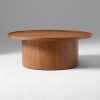Meja Kopi Bulat (Round Coffee Table) – Kayu Jati Solid Natural, Desain Minimalis Elegan - Gambar 2
