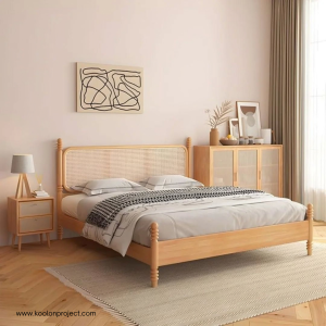Tempat Tidur Minimalis Klasik Kayu Jati Solid