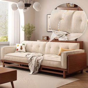 Sofa Regan Minimalis Kayu Jati Solid – Desain Modern, Elegan & Nyaman