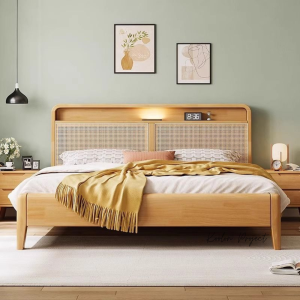 Tempat Tidur Minimalis Bleaching Kayu Jati
